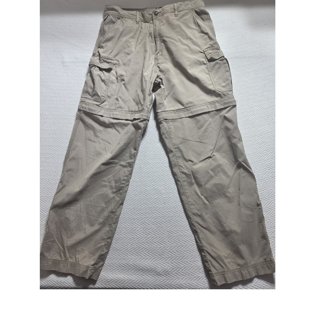 Vintage Pacific Crest Convertible Zip Off Cargo Hiking Pants Khaki Men's 36x30